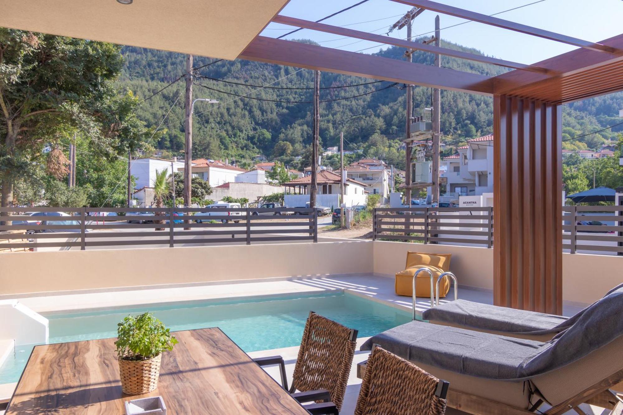 Ntinas Seaside Suites สกาลา โปเตมิอัส ภายนอก รูปภาพ