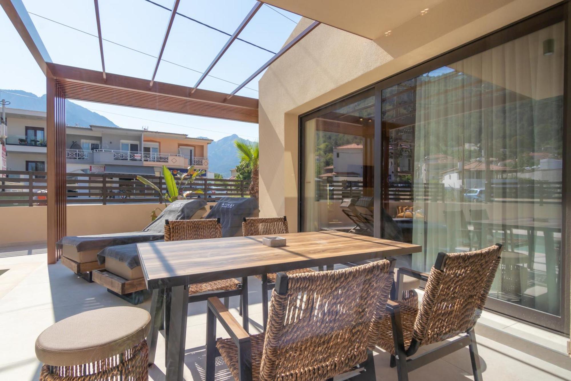Ntinas Seaside Suites สกาลา โปเตมิอัส ภายนอก รูปภาพ