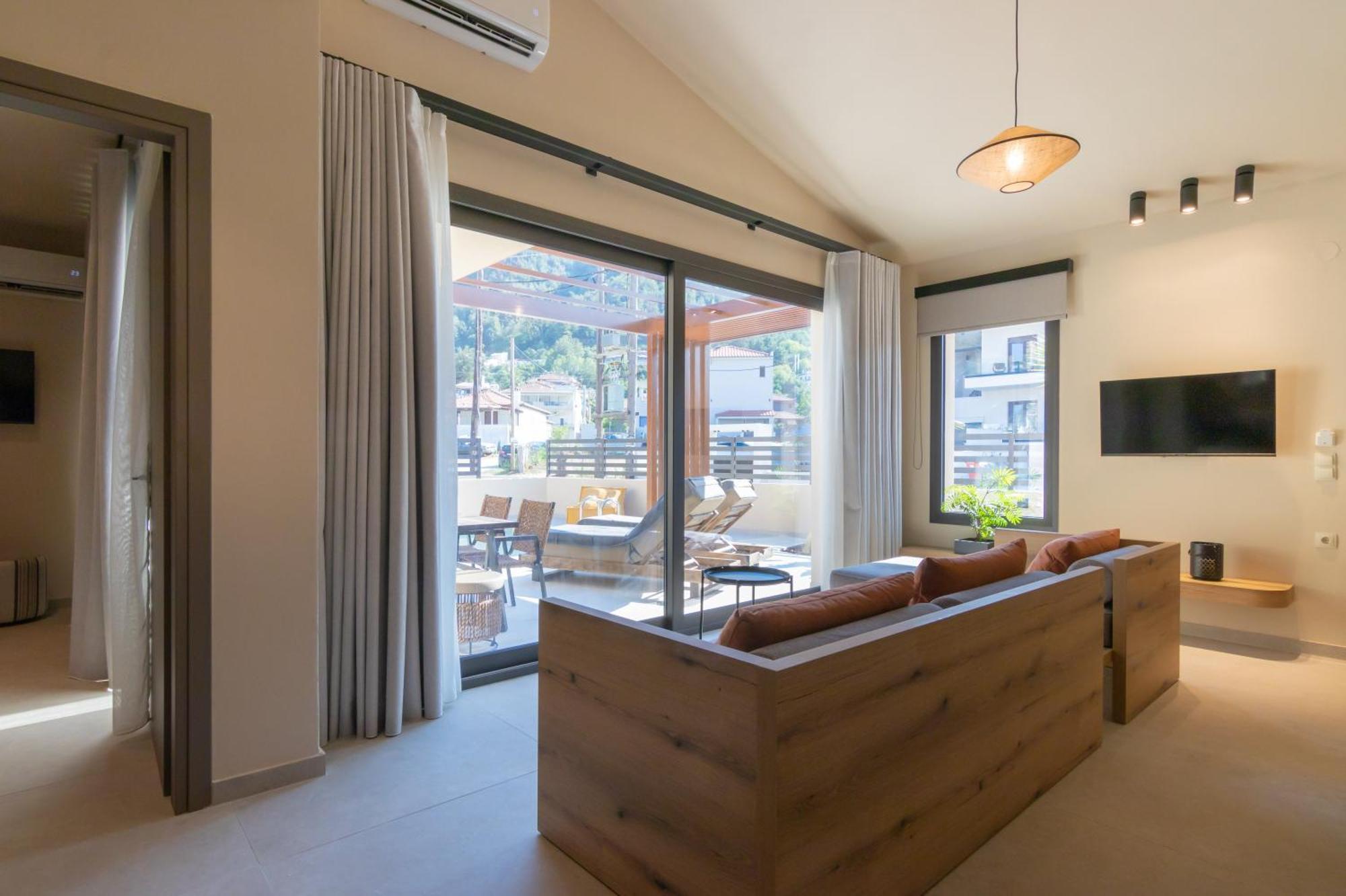 Ntinas Seaside Suites สกาลา โปเตมิอัส ภายนอก รูปภาพ